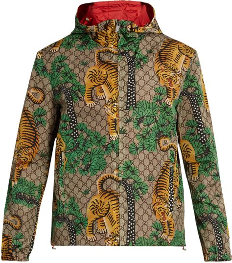 gucci tiger print jacket replica|gucci tiger denim jacket.